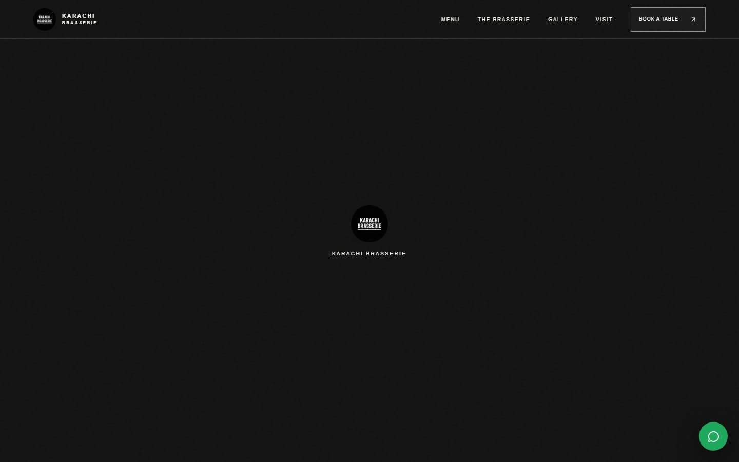 Karachi Brasserie website homepage